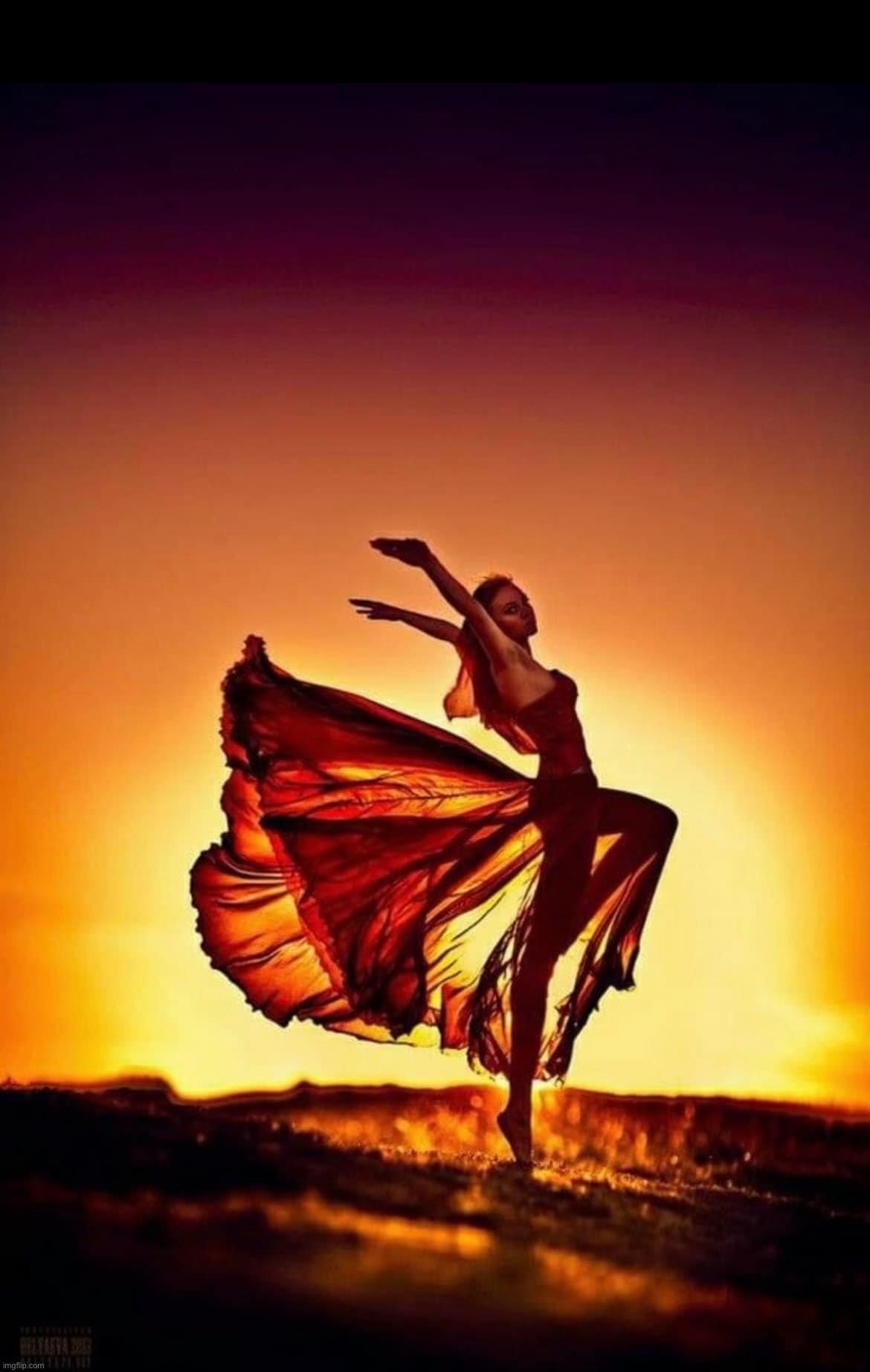 Dancer at sunset | image tagged in dancer at sunset | made w/ Imgflip meme maker