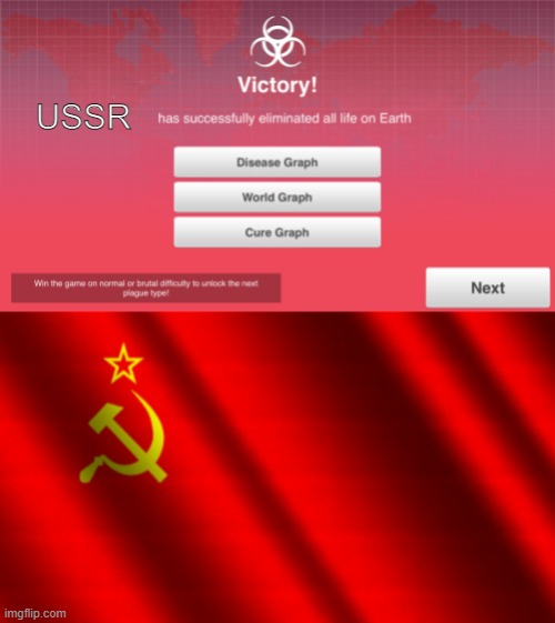 soviet anthem intensifies | USSR | image tagged in plague inc x has eliminated all life on earth,communism | made w/ Imgflip meme maker