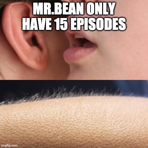 Ouef | MR.BEAN ONLY HAVE 15 EPISODES | image tagged in whisper and goosebumps | made w/ Imgflip meme maker