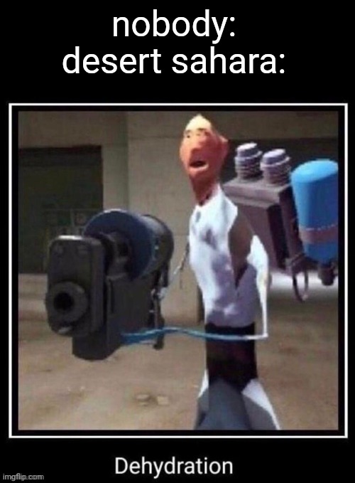 nobody:
desert sahara: | image tagged in funny,funny memes,fun,lol | made w/ Imgflip meme maker