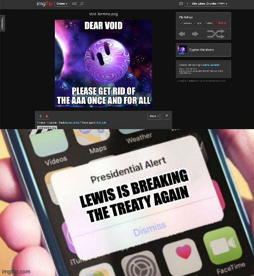 https://imgflip.com/i/5pw0oa | LEWIS IS BREAKING THE TREATY AGAIN | image tagged in memes,presidential alert | made w/ Imgflip meme maker