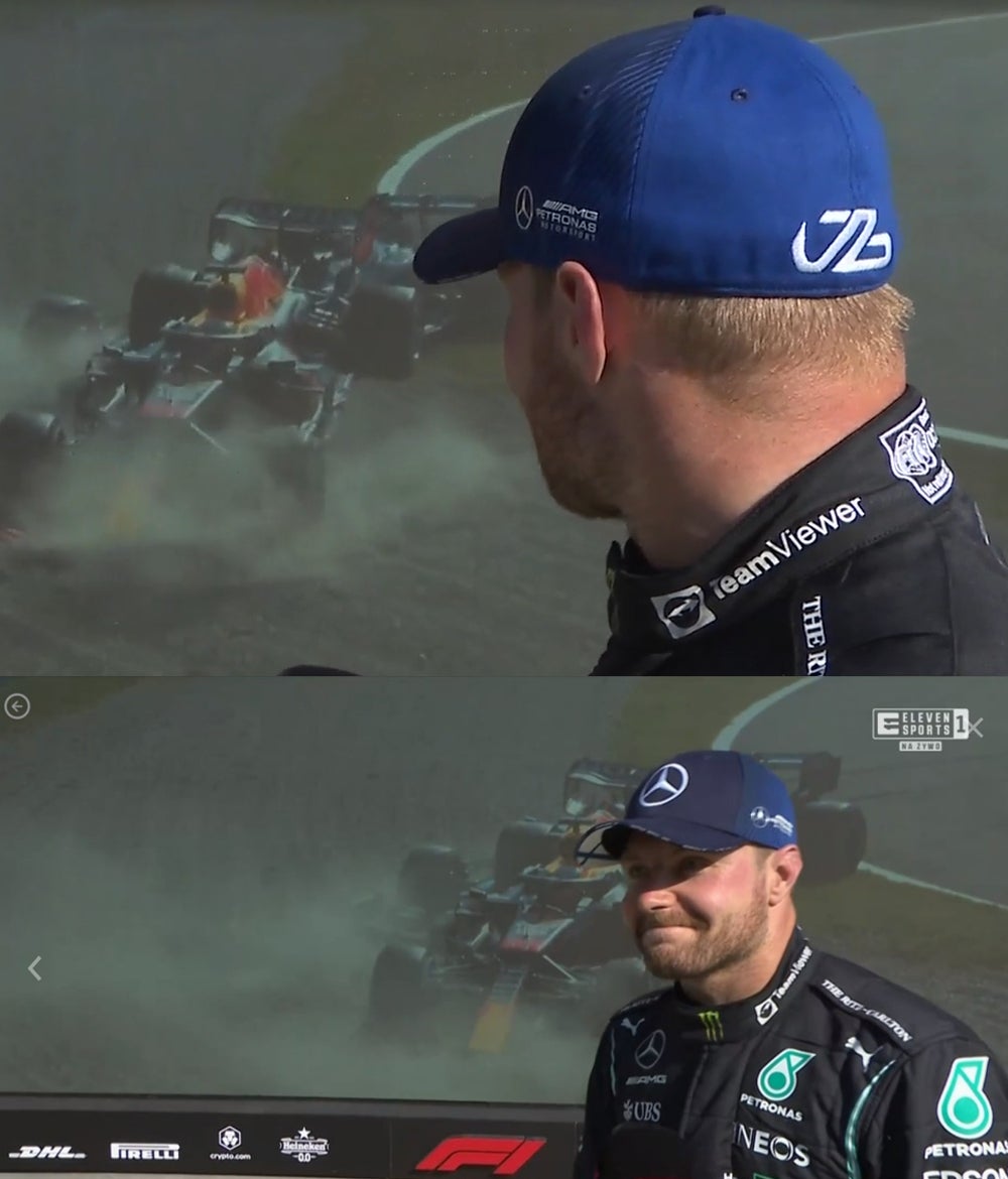 High Quality Valtteri look at sceen Blank Meme Template