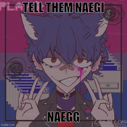 i'm the villain | TELL THEM NAEGI; NAEGG | image tagged in i'm the villain | made w/ Imgflip meme maker