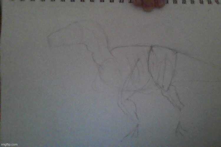 rough sketch for a t rex | made w/ Imgflip meme maker