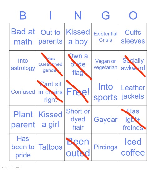 Hehehehe | image tagged in bingo,lgbtq,pride,oh wow are you actually reading these tags | made w/ Imgflip meme maker