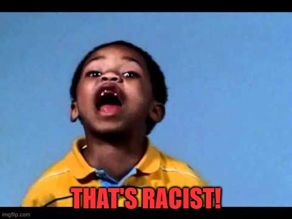That's racist 2 | THAT'S RACIST! | image tagged in that's racist 2 | made w/ Imgflip meme maker