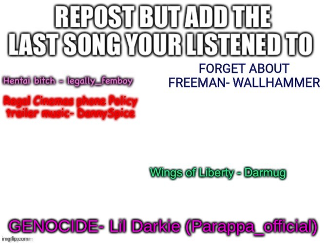 GENOCIDE- Lil Darkie (Parappa_official) | image tagged in e | made w/ Imgflip meme maker