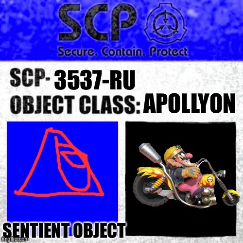 SCP Apollyon Label Template (Foundation Tale's) |  APOLLYON; 3537-RU; SENTIENT OBJECT | image tagged in scp apollyon label template foundation tale's | made w/ Imgflip meme maker