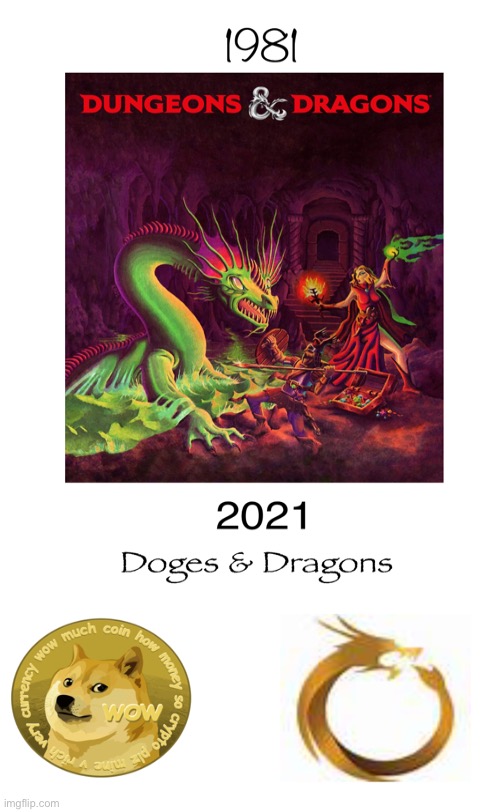 image tagged in dungeons and dragons,dragon crypto,cryptocurrency,dogecoin | made w/ Imgflip meme maker