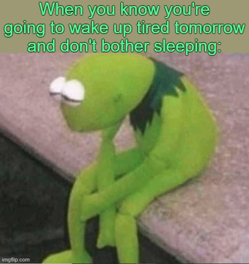 . | When you know you're going to wake up tired tomorrow and don't bother sleeping: | made w/ Imgflip meme maker