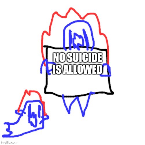 No no no no no | NO SUICIDE IS ALLOWED | image tagged in soul says | made w/ Imgflip meme maker
