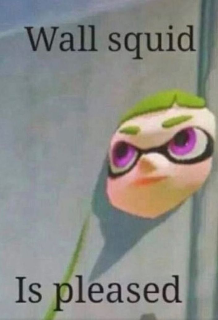 High Quality Wall squid Is pleased Blank Meme Template