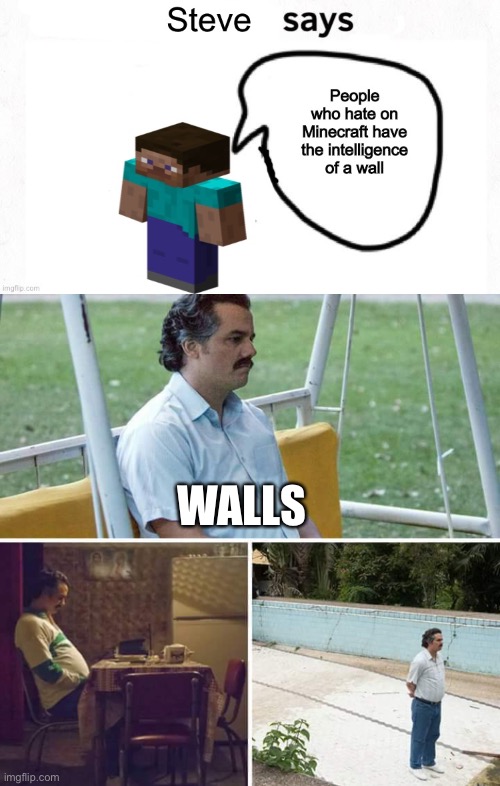 That meme completely blew up so sequel I guess | WALLS | image tagged in memes,sad pablo escobar,the boyfriend says,gifs,not really a gif | made w/ Imgflip meme maker