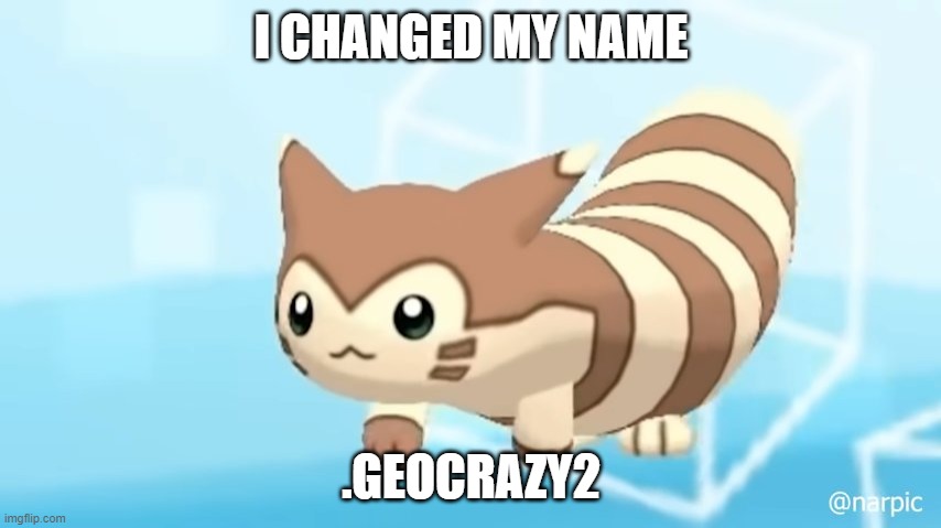 yay | I CHANGED MY NAME; .GEOCRAZY2 | image tagged in furret walcc | made w/ Imgflip meme maker