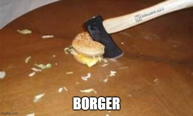 borger | BORGER | image tagged in borger | made w/ Imgflip meme maker