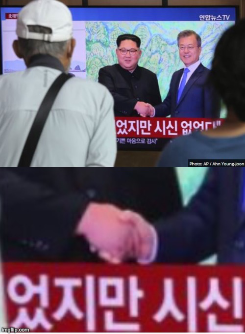 High Quality Handshake Meme Korea Blank Meme Template