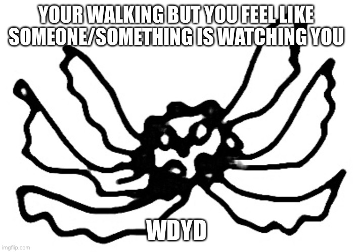 YOUR WALKING BUT YOU FEEL LIKE SOMEONE/SOMETHING IS WATCHING YOU; WDYD | made w/ Imgflip meme maker