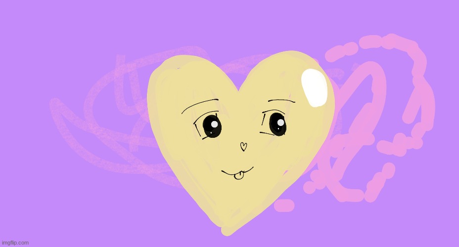 idk lol | image tagged in cute heart,yellow,pretty background,bored | made w/ Imgflip meme maker