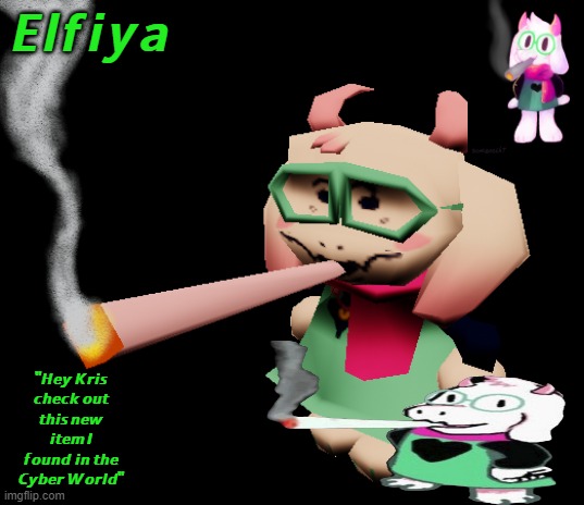 Ralsei Chuffin' temp Blank Meme Template