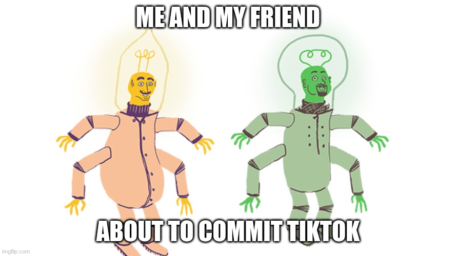 idk what to name this | ME AND MY FRIEND; ABOUT TO COMMIT TIKTOK | image tagged in idk what to name this | made w/ Imgflip meme maker