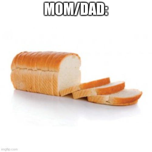 Sliced bread | MOM/DAD: | image tagged in sliced bread | made w/ Imgflip meme maker