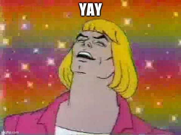 He man | YAY | image tagged in he man | made w/ Imgflip meme maker