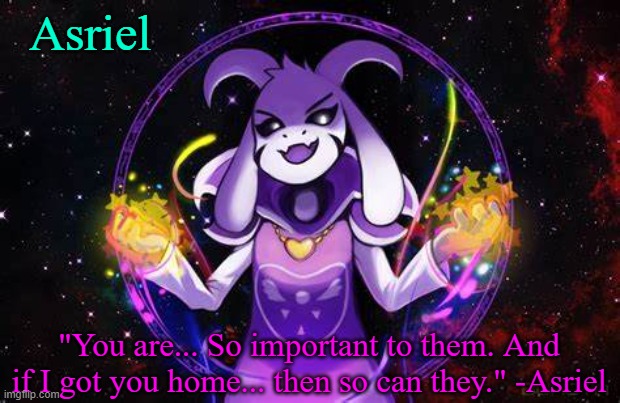 Asriel. Announcement 2.0 Blank Meme Template