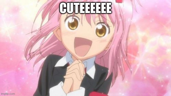 aww anime girl | CUTEEEEEE | image tagged in aww anime girl | made w/ Imgflip meme maker