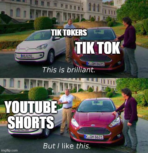 Top gear cars comparison | TIK TOKERS; TIK TOK; YOUTUBE SHORTS | image tagged in top gear cars comparison | made w/ Imgflip meme maker