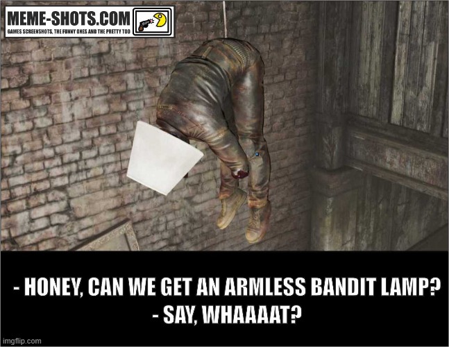 Bandit Lamo | image tagged in fallout 4,bandit,lamp,meme | made w/ Imgflip meme maker