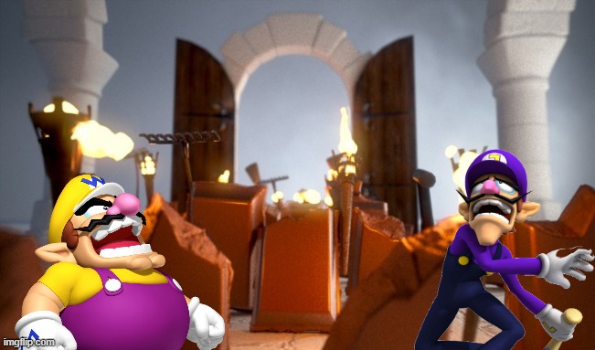 wario and waluigi dies from the chocolate army from krave cereal while they trying to make a pizza | image tagged in wario dies,wario,waluigi,krave,krave cereal,chocolate | made w/ Imgflip meme maker