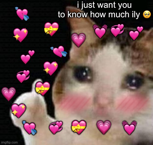 some of y’all might need this right now |  i just want you to know how much ily 🥺; 💘; 💝; 💞; 💓; 💕; 💖; 💗; 💘; 💕; 💖; 💞; 💝; 💗; 💖; 💓; 💝; 💘; 💞; 💗 | image tagged in sad thumbs up cat,i love you,cat,heart,wholesome | made w/ Imgflip meme maker