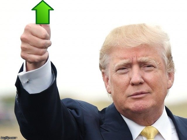 Trump Upvote | image tagged in trump upvote | made w/ Imgflip meme maker