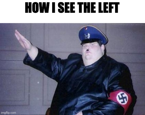 fat nazi | HOW I SEE THE LEFT | image tagged in fat nazi | made w/ Imgflip meme maker