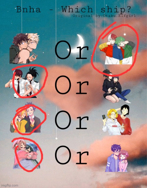 Just so you know this is MY opinion | image tagged in bnha- which ship | made w/ Imgflip meme maker