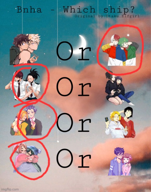 MY OPINION- PLEASE NO HATE | image tagged in bnha- which ship | made w/ Imgflip meme maker