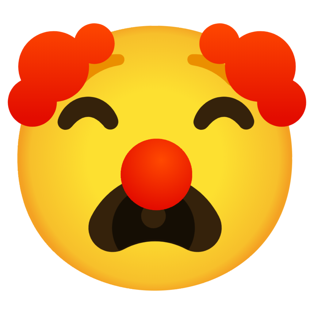 High Quality Crying clown emoji Blank Meme Template