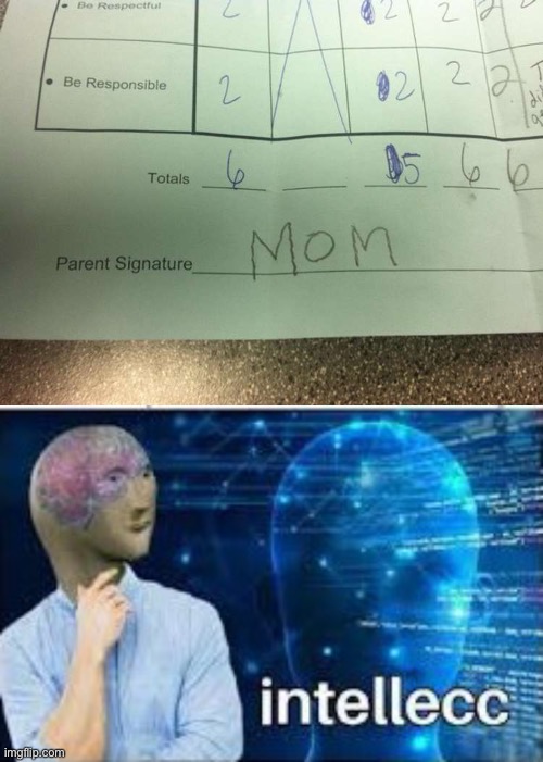 If I were a teacher I would totally buy that signature. :) | image tagged in intellecc,memes,funny,funny kids test answers,funny test answers,meme man | made w/ Imgflip meme maker