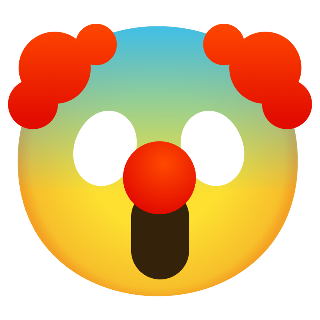 High Quality Creepy clown emoji Blank Meme Template