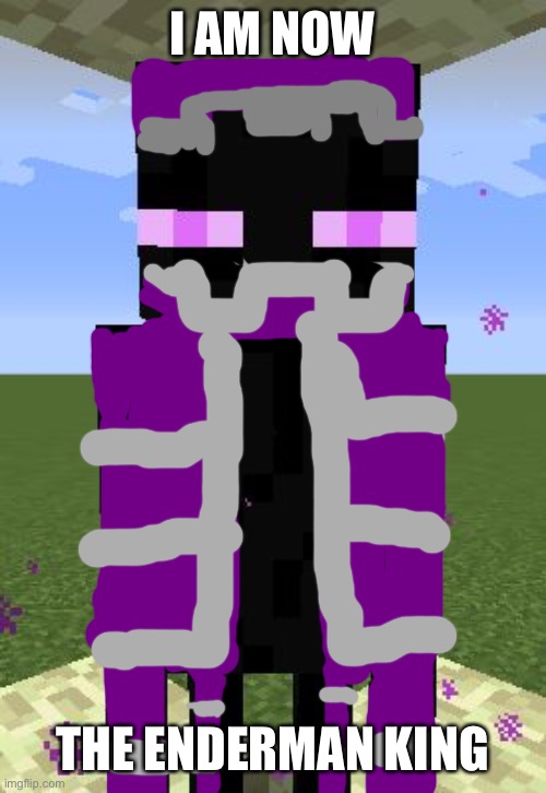 Ha! | I AM NOW; THE ENDERMAN KING | image tagged in enderman | made w/ Imgflip meme maker