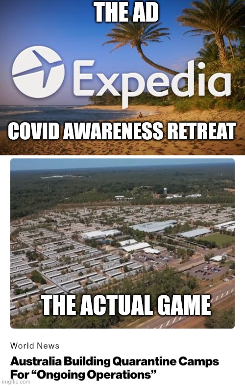 THE AD; COVID AWARENESS RETREAT; THE ACTUAL GAME | image tagged in funny memes | made w/ Imgflip meme maker