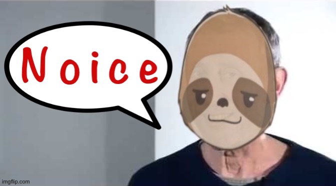 Sloth noice | image tagged in sloth noice | made w/ Imgflip meme maker