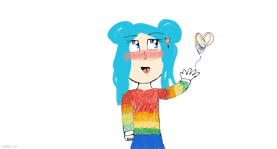 LGBTQ rainbow-inspired drawing I made :) | image tagged in lgbtq,rainbow,art,hello | made w/ Imgflip meme maker