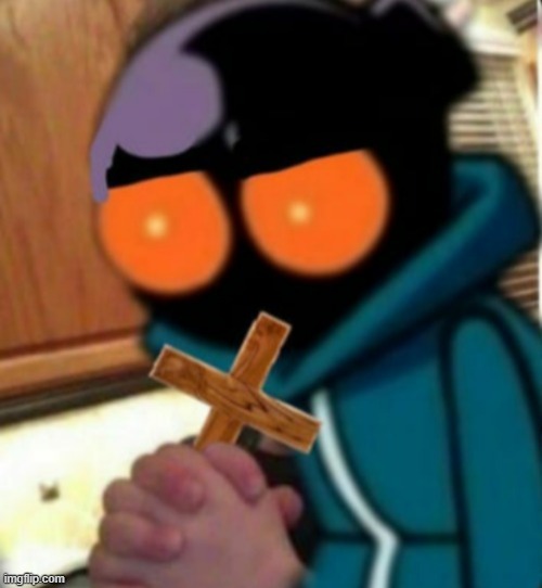 Whitty With A Holy Cross | image tagged in whitty with a holy cross | made w/ Imgflip meme maker