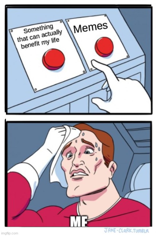 Two Buttons | image tagged in two buttons | made w/ Imgflip meme maker