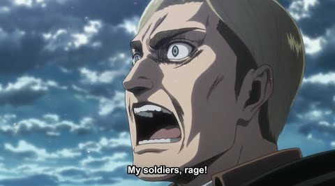 High Quality Attack on Titan My soldiers rage! Blank Meme Template