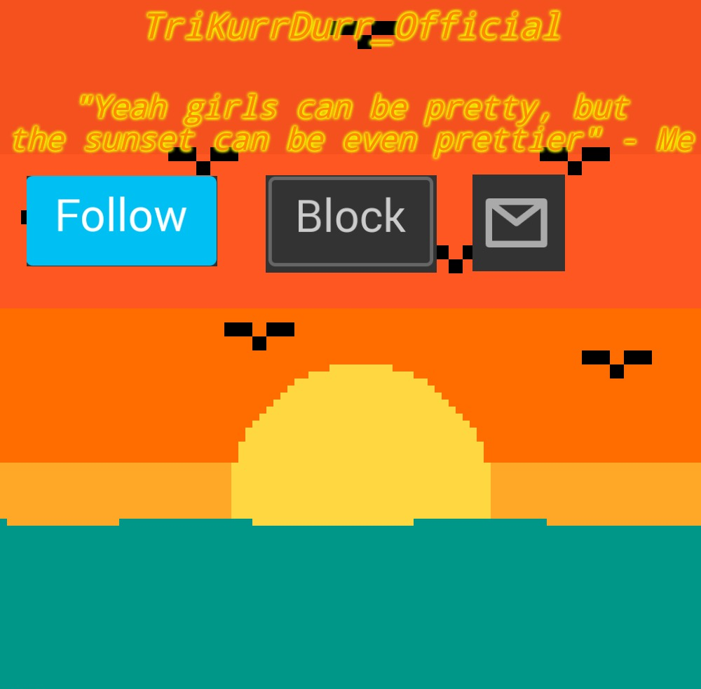 Tricky's sunset template Blank Meme Template