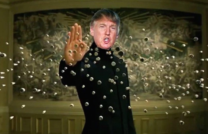 High Quality Trump wins in the matrix Blank Meme Template