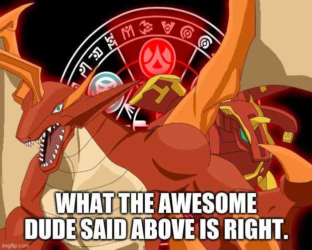 WHAT THE AWESOME DUDE SAID ABOVE IS RIGHT. | made w/ Imgflip meme maker