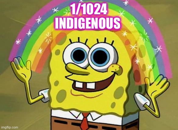 Imagination Spongebob Meme | 1/1024
INDIGENOUS | image tagged in memes,imagination spongebob | made w/ Imgflip meme maker